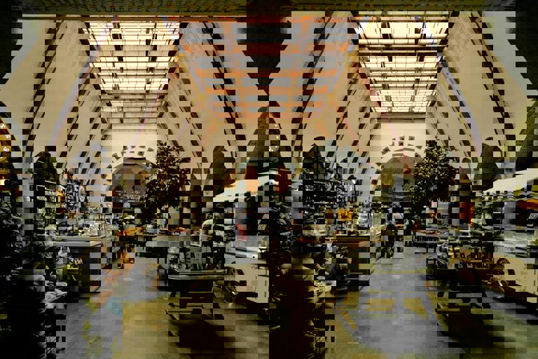 Converted Warehouse Market Draws Crowds with Eclectic International Food Stalls